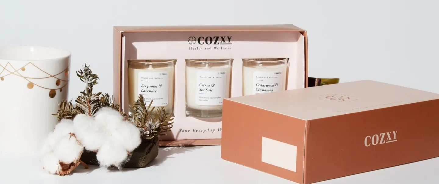 เทียนหอม Cozxy Aromatic Candle ของขวัญสุขภาพกายและใจ กลิ่น essential oil