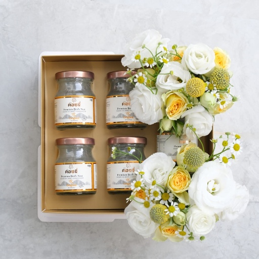 Prestige Fresh Flower Box กล่องดอกไม้ รังนกพรีเมี่ยม 5 ขวด - COZXY Product Image