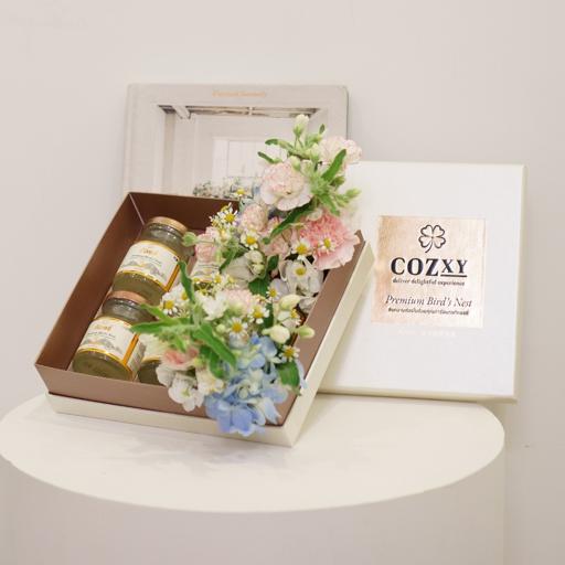 Fresh Flower Box กล่องดอกไม้ รังนกพรีเมี่ยม 5 ขวด - COZXY Product Image