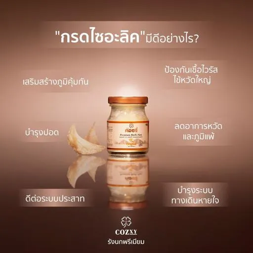 กล่องของขวัญ รังนกแท้พรีเมี่ยม 12 ขวด สูตร หวานน้อย - COZXY Product Image