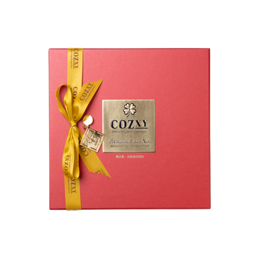 กล่องของขวัญ รังนกแท้พรีเมี่ยม 12 ขวด สูตร หวานน้อย - COZXY Product Image