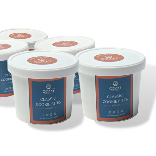 Classic Cookie Bites Cup เซ็ตคุกกี้ธัญพืช 45g x 5 กระปุก - Cozxy | Health Product Image