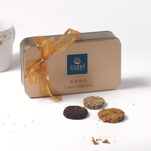 Cozxy Classic Cookie Bites Tin Box คุกกี้ธัญพืชกระปุกโลหะ 180g - Cozxy | Health Product Image
