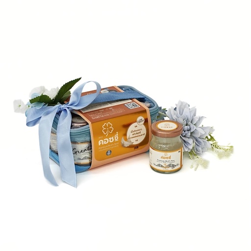 Special!!! รังนกแท้  Set 6 ขวด Great Health กระเป๋าสีฟ้า รังนกสูตรดั้งเดิม หวานน้อย  - COZXY Product Image