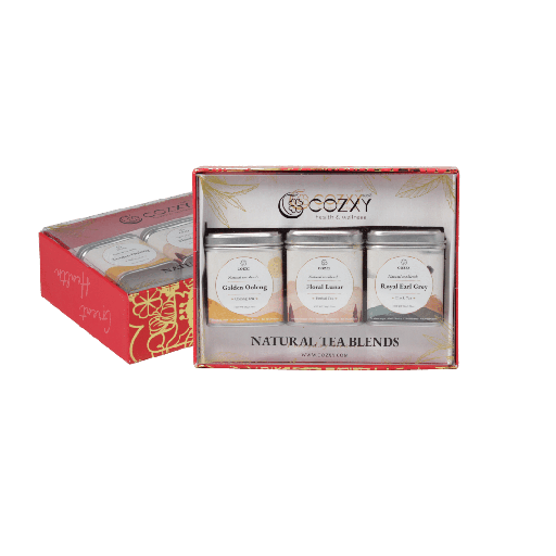 เซ็ตชาเบลนด์ 100% Natural 3 รสชาติ กล่องแดง Ruby - COZXY Product Image