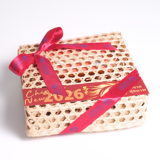 Gold Chalom Set เซ็ตตะกร้าตรุษจีนเพื่อสุขภาพ รังนกพรีเมียม 6ขวด และเรือสำเภาทอง - COZXY Product Image