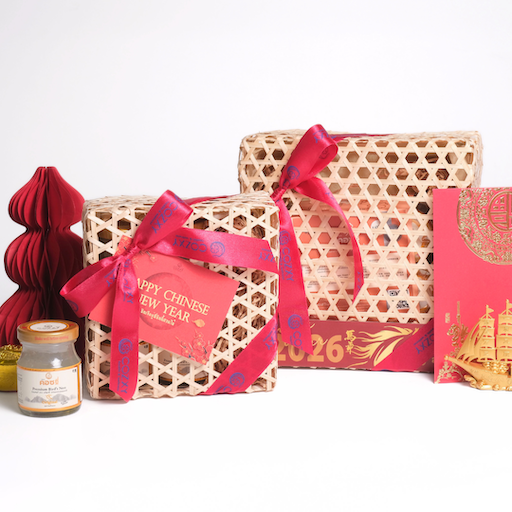 Gold Chalom Set เซ็ตตะกร้าตรุษจีนเพื่อสุขภาพ รังนกพรีเมียม 6ขวด และเรือสำเภาทอง - COZXY Product Image