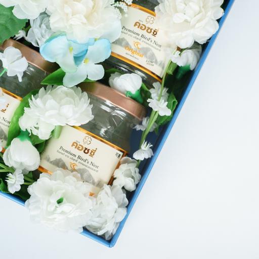 Faux Flower กล่องดอกไม้ประดิษฐ์ รังนกพรีเมี่ยม 10 ขวด - COZXY Product Image