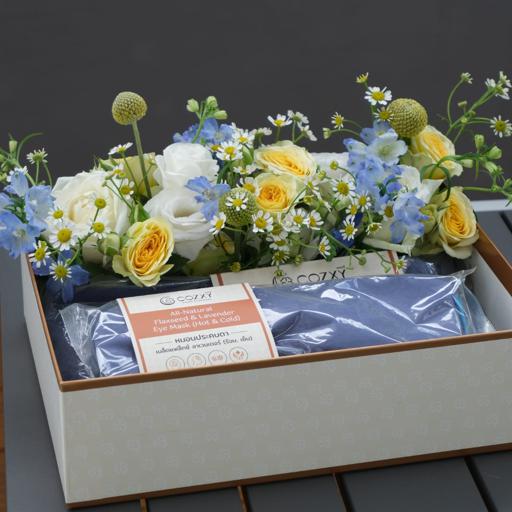 Flower Relaxing Rest Gift Set เซ็ตเพื่อความผ่อนคลายดอกไม้สด - Cozxy | Health Product Image