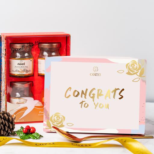 Congrats To You กล่องของขวัญ รังนกแท้พรีเมี่ยม 3 ขวด - COZXY Product Image