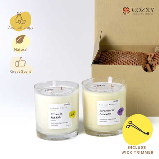 Scented Candle Bright Classic Set เทียนหอม 240g*2 - COZXY Product Image