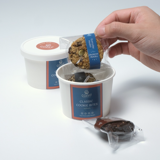 Classic Cookie Bites Cup เซ็ตคุกกี้ธัญพืช 45g x 5 กระปุก - Cozxy | Health Product Image