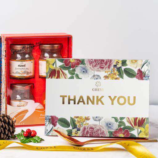 Thank You กล่องของขวัญ รังนกแท้พรีเมี่ยม 3 ขวด - COZXY Product Image