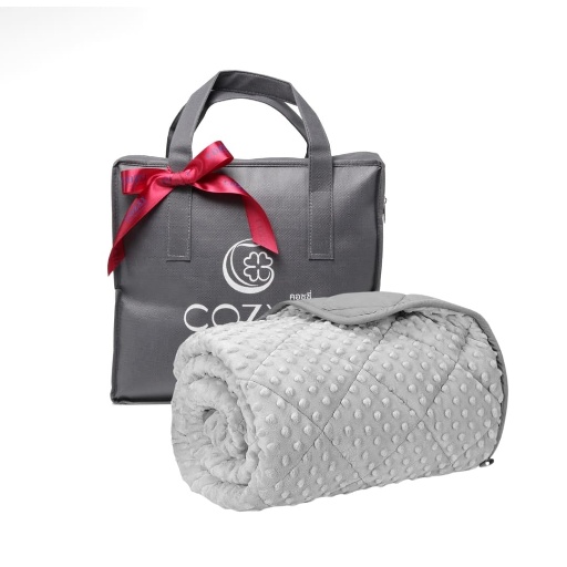 ผ้าห่มถ่วงน้ำหนักสำหรับเด็ก Kids' Weighted Blanket - Space grey (น้ำหนัก 2.3 กก.) - COZXY Product Image