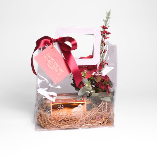 Extra Bloom Gift Bag รังนกพรีเมี่ยมแพ็ก 6 ขวด ในกระเป๋าดอกไม้ประดิษฐ์ - COZXY Product Image