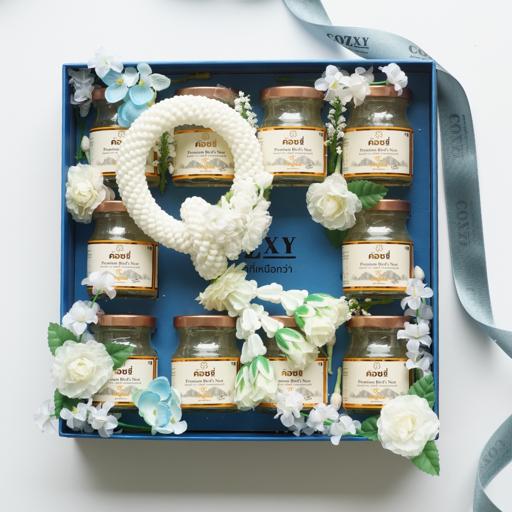 ​Faux Malai กล่องดอกไม้และพวงมาลัยประดิษฐ์ รังนกพรีเมี่ยม 10 ขวด - COZXY Product Image