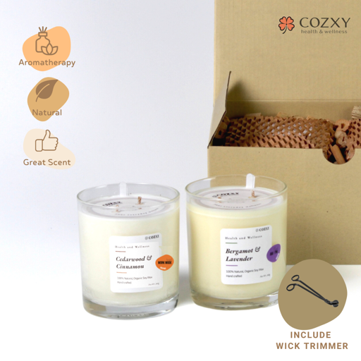 Scented Candle Earthy Classic Set เทียนหอม 240g*2 - COZXY Product Image