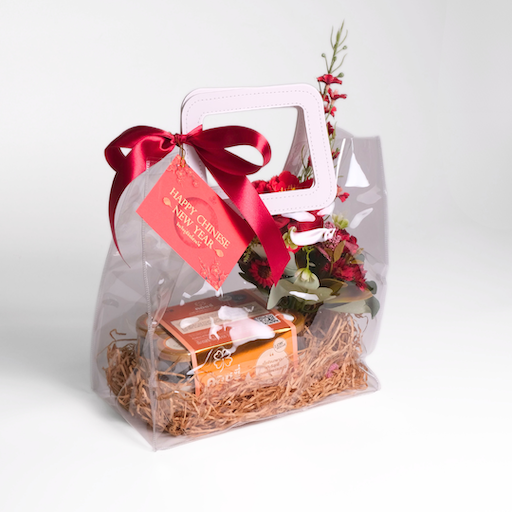 Extra Bloom Gift Bag รังนกพรีเมี่ยมแพ็ก 6 ขวด ในกระเป๋าดอกไม้ประดิษฐ์ - COZXY Product Image