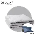 ผ้าห่มถ่วงน้ำหนัก Weighted Blanket (น้ำหนัก 6.8 กก.) Standard + ปลอกผ้าห่ม Bamboo Cooling Cover (สีกรมท่า Navy) - COZXY Thumbnail