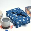 กล่องของขวัญ รังนกแท้พรีเมี่ยม 3 ขวด ห่อผ้าฟุโรชิกิ - Navy