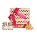 Gold Chalom Set เซ็ตตะกร้าตรุษจีนเพื่อสุขภาพ รังนกพรีเมียม 6ขวด และเรือสำเภาทอง