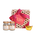 Gold Chalom Set เซ็ตตะกร้าตรุษจีนเพื่อสุขภาพ รังนกพรีเมียม 4ขวด และก้อนทองมงคล