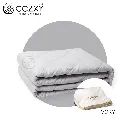ผ้าห่มถ่วงน้ำหนัก Weighted Blanket (น้ำหนัก 6.8 กก.) Standard + ปลอกผ้าห่ม Bamboo Cooling Cover (สีครีม Ivory) - COZXY Thumbnail