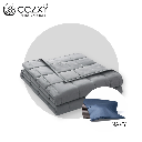 ผ้าห่มถ่วงน้ำหนัก Weighted Blanket (น้ำหนัก 5.4 กก.) Compact + ปลอกผ้าห่ม Bamboo Cooling Cover (สีกรมท่า Navy) - COZXY Thumbnail